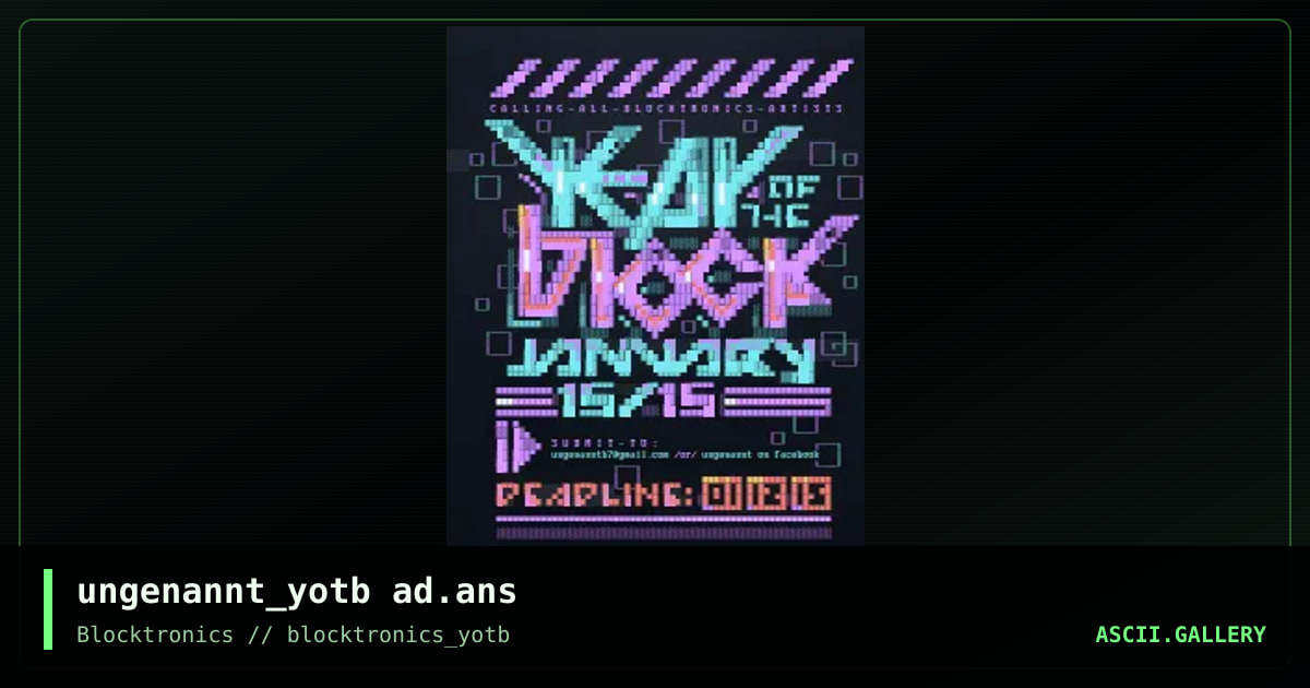 ungenannt_yotb ad.ans, by ungenannt, 2015
