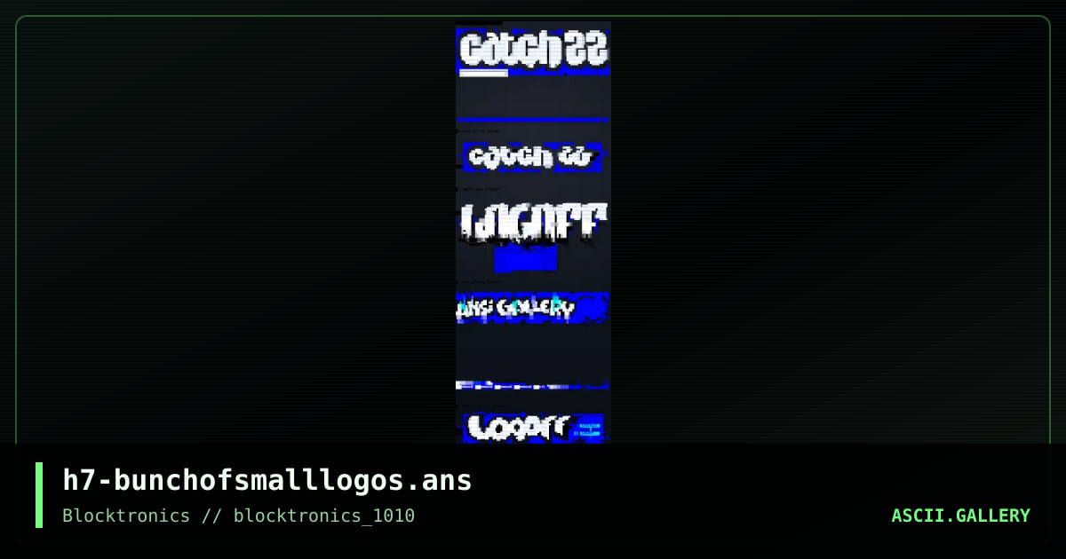h7-bunchofsmalllogos.ans, by h7, 2014
