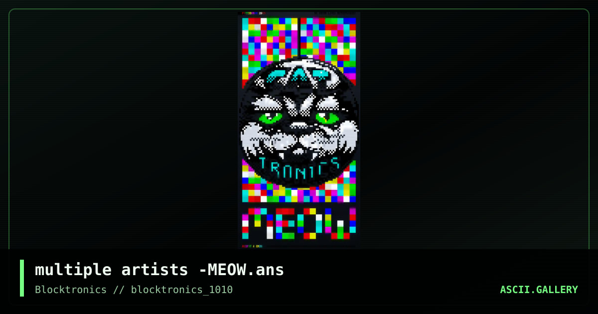 multiple artists -MEOW.ans, by misfit, enzo, 2014