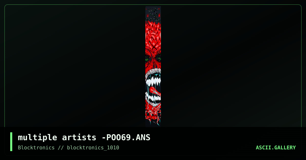 multiple artists -POO69.ANS, by the textmode exorcist, filth, 2014