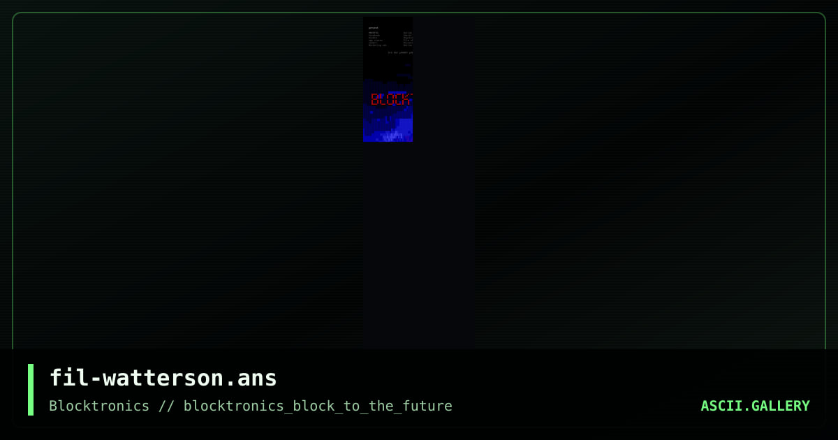 BLOCK THE FUTUREZ, by filth, 2015