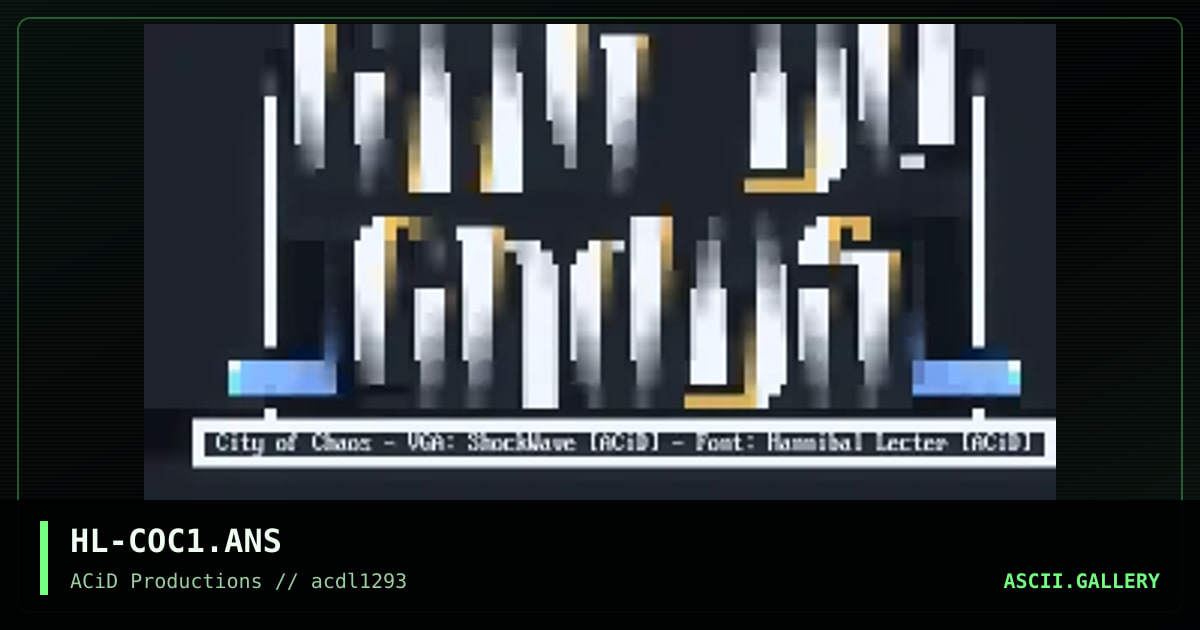 HL-COC1.ANS, by hannibal lecter, 1993