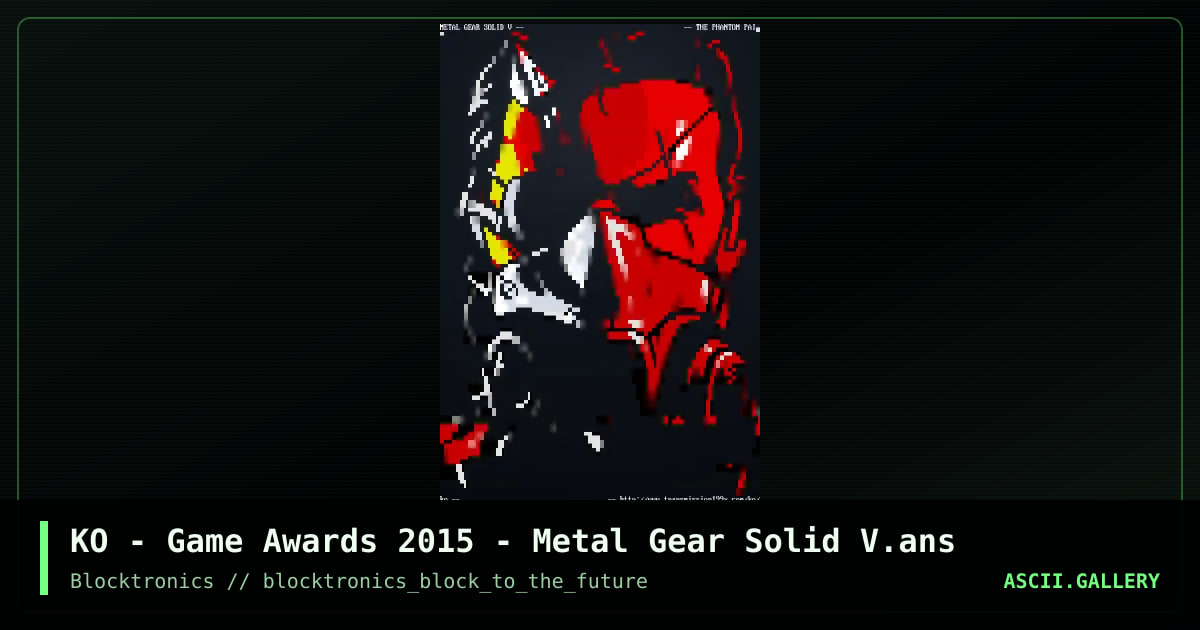 Metal Gear Solid V, by konami, 2015