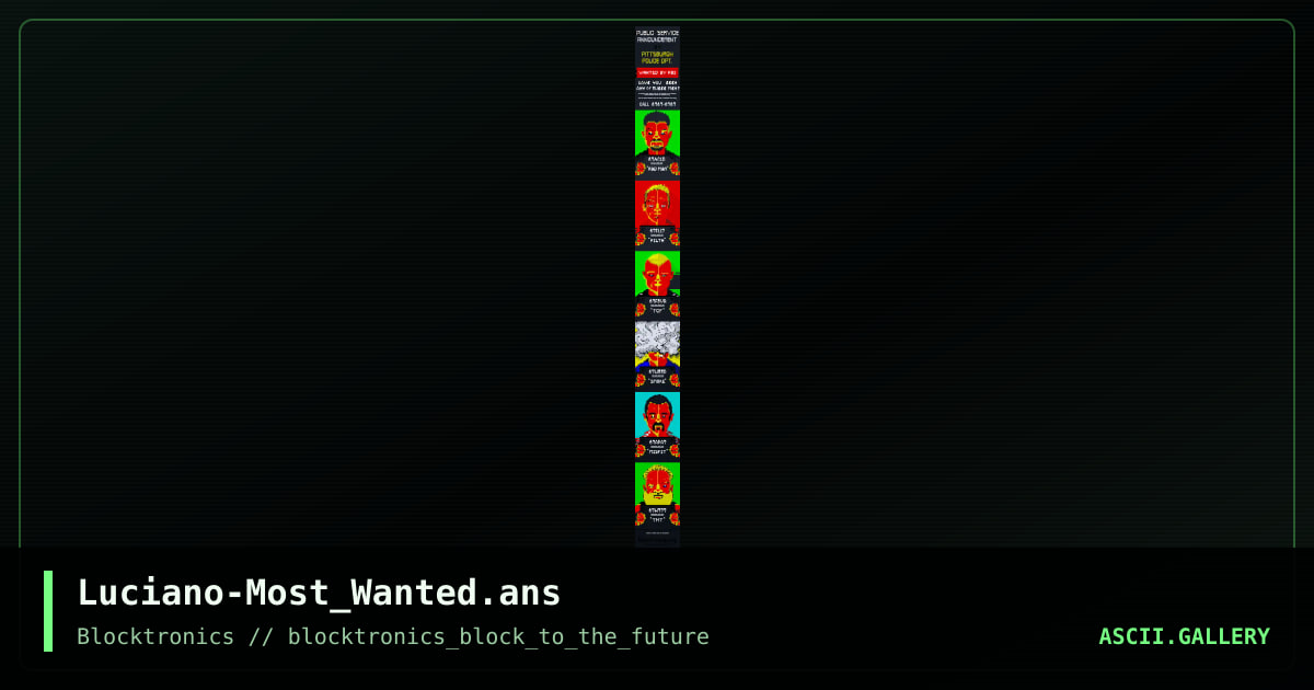 Luciano-Most_Wanted.ans, by enzo, 2015