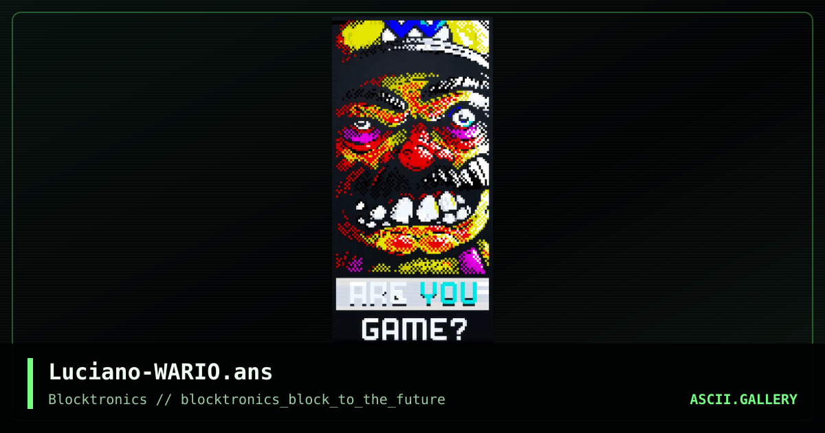 Luciano-WARIO.ans, by enzo, 2015