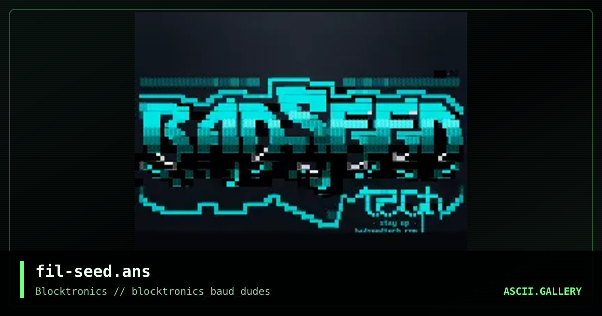 badseed tech, by filth, 2016