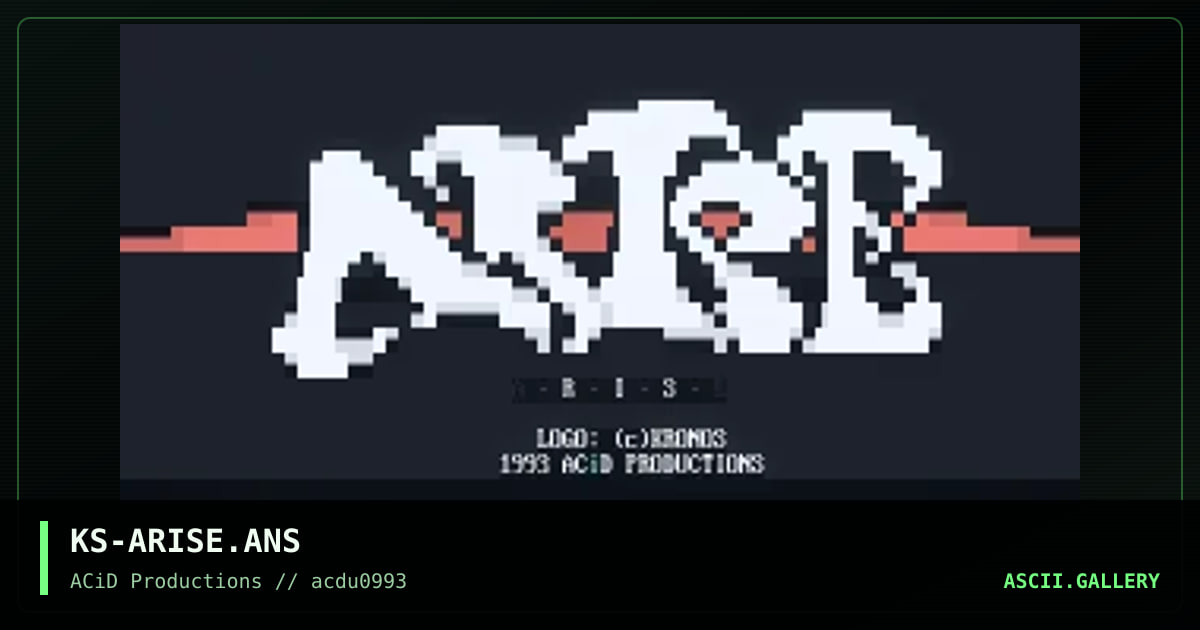 KS-ARISE.ANS, by kronos, 1993