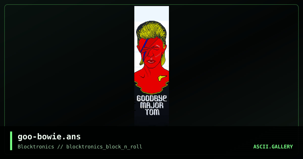 goodbye major tom, by mypalgoo, 2016
