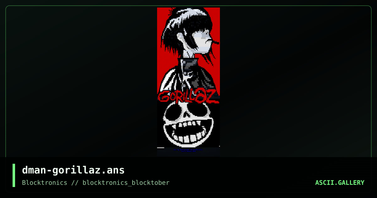 gorillaz, by dman, 2016