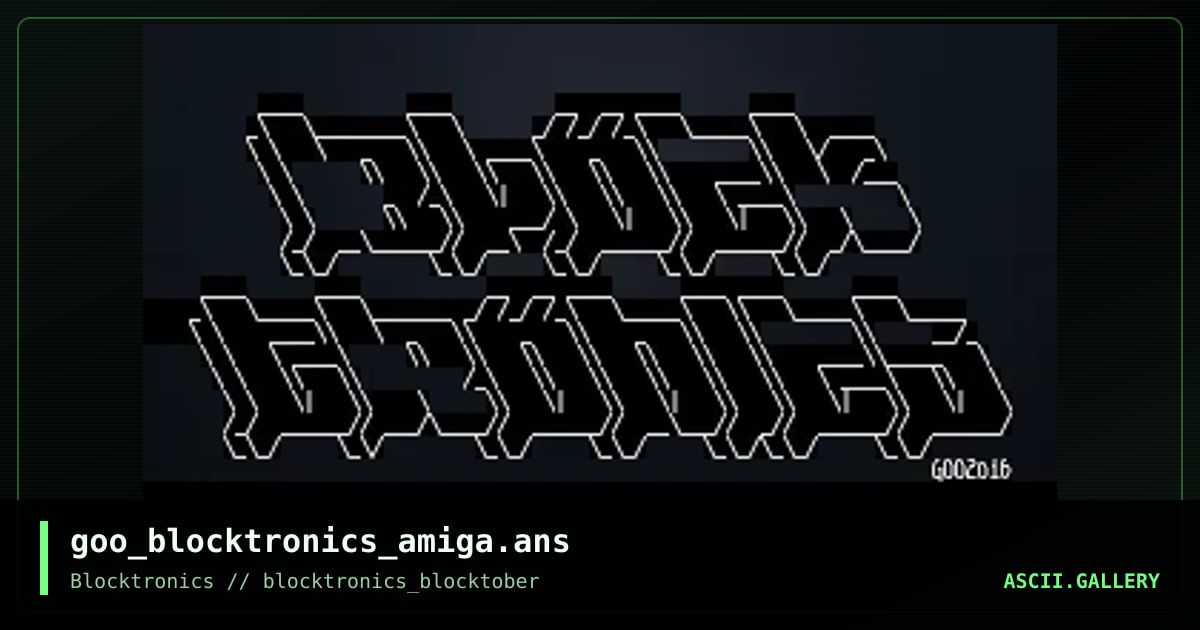 blocktronics, by mypalgoo, 2016