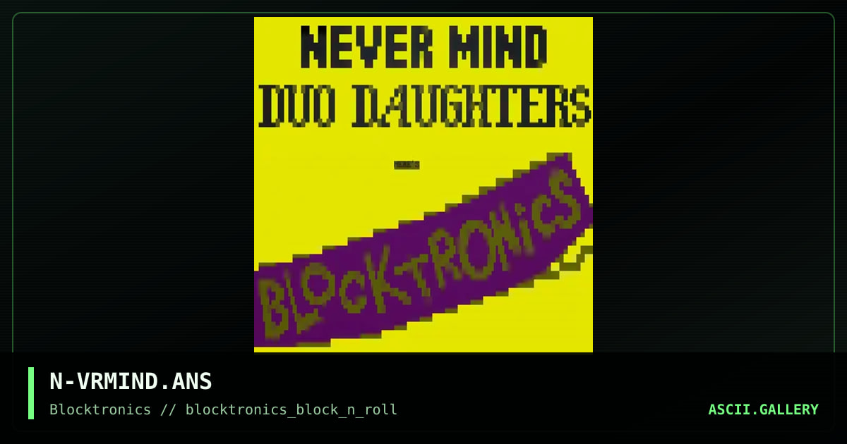 never mind duo daughters, by nail, 2016