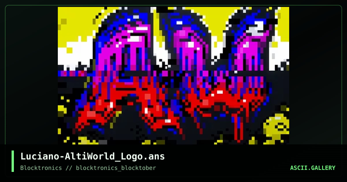 Luciano-AltiWorld_Logo.ans, by enzo, 2016
