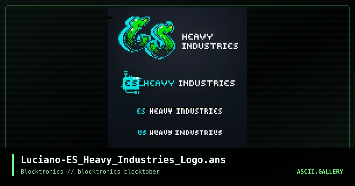 Luciano-ES_Heavy_Industries_Logo.ans, by enzo, 2016