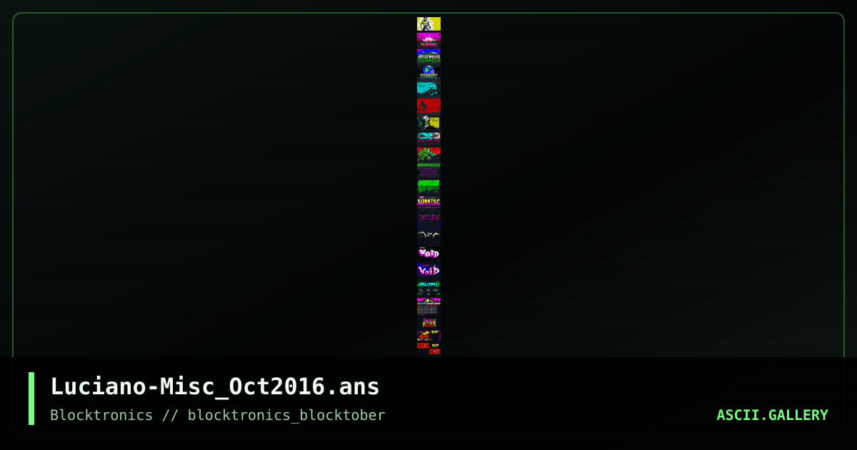 Luciano-Misc_Oct2016.ans, by enzo, 2016