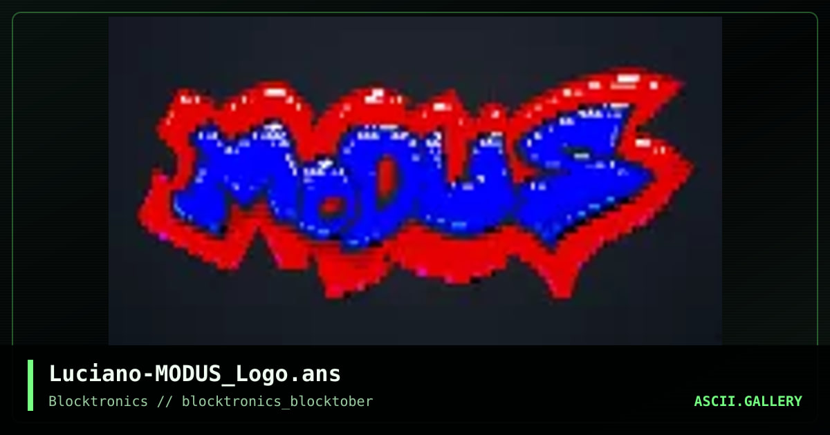 Luciano-MODUS_Logo.ans, by enzo, 2016