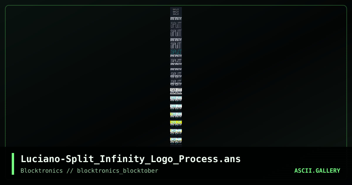 Luciano-Split_Infinity_Logo_Process.ans, by enzo, 2016
