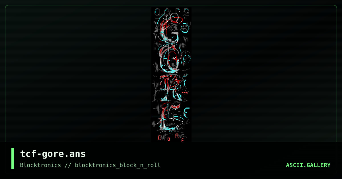 tcf-gore.ans, by tcf, 2016