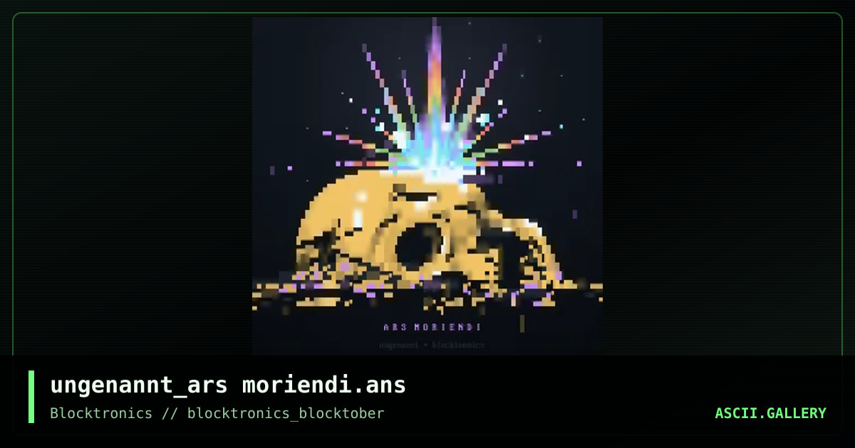 ungenannt_ars moriendi.ans, by ungenannt, 2016