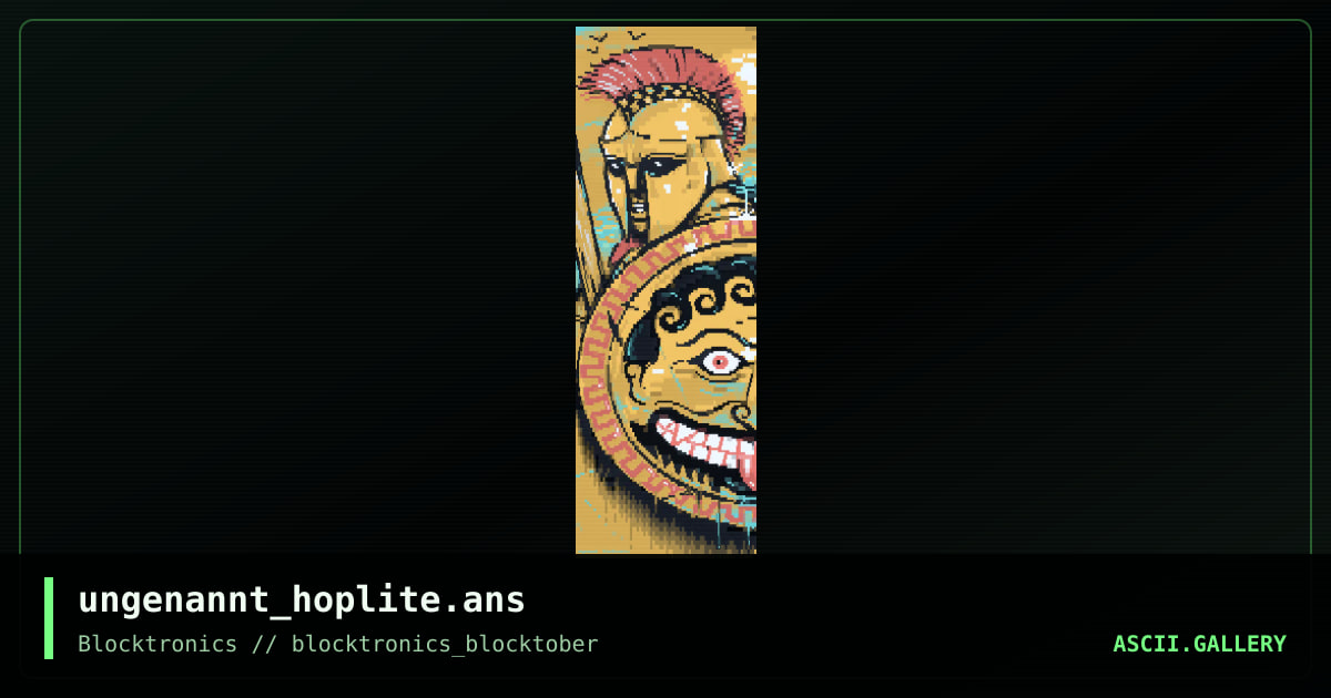 ungenannt_hoplite.ans, by ungenannt, 2016