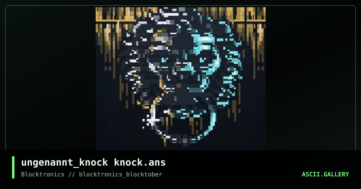 ungenannt_knock knock.ans, by ungenannt, 2016