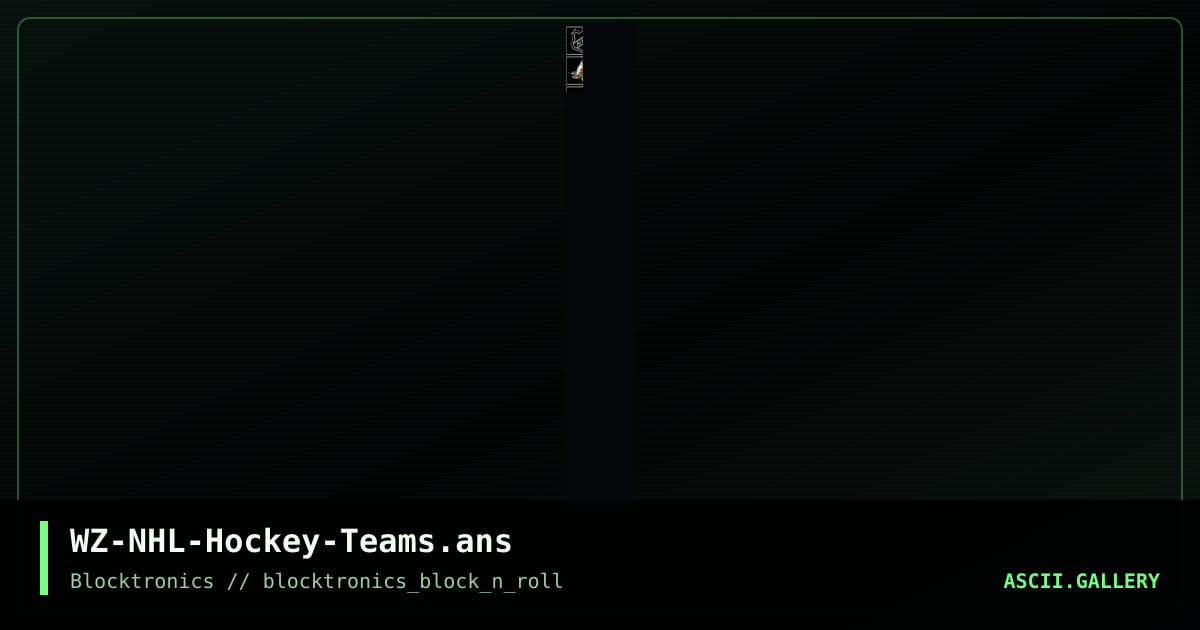 NHL Teams, by whazzit, 2016