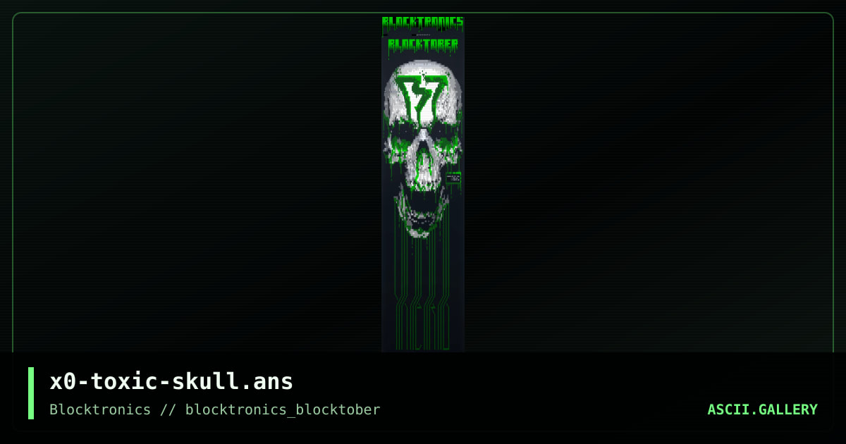 toxic skull, by xer0, 2016