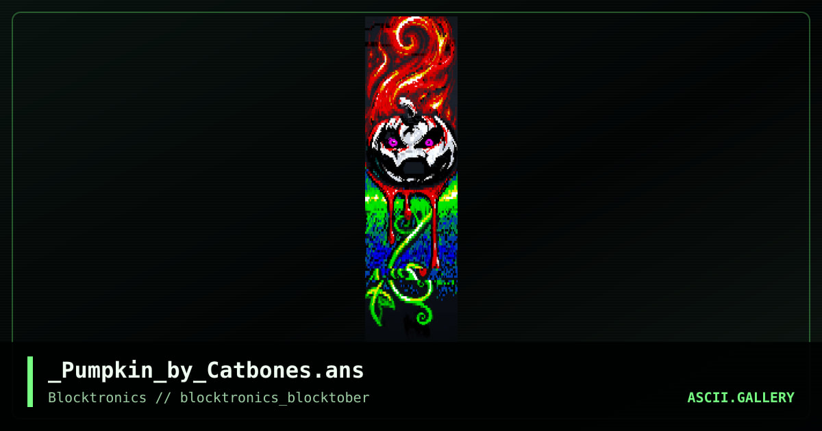 _Pumpkin_by_Catbones.ans, by catbones, 2016