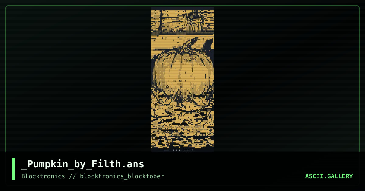 _Pumpkin_by_Filth.ans, by filth, 2016