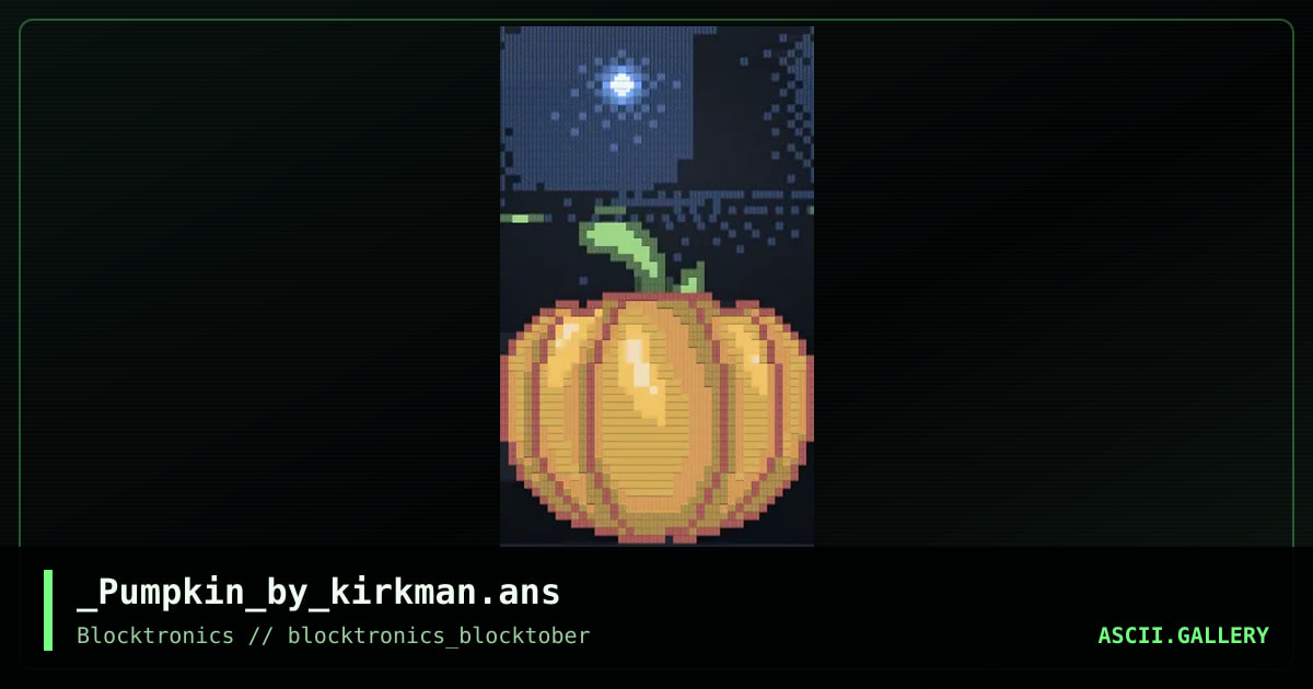 Pumpkin, by kirkman, 2016