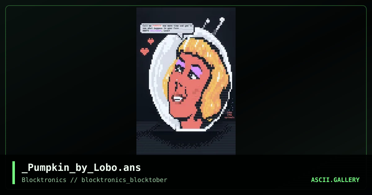 _Pumpkin_by_Lobo.ans, by lobo, 2016