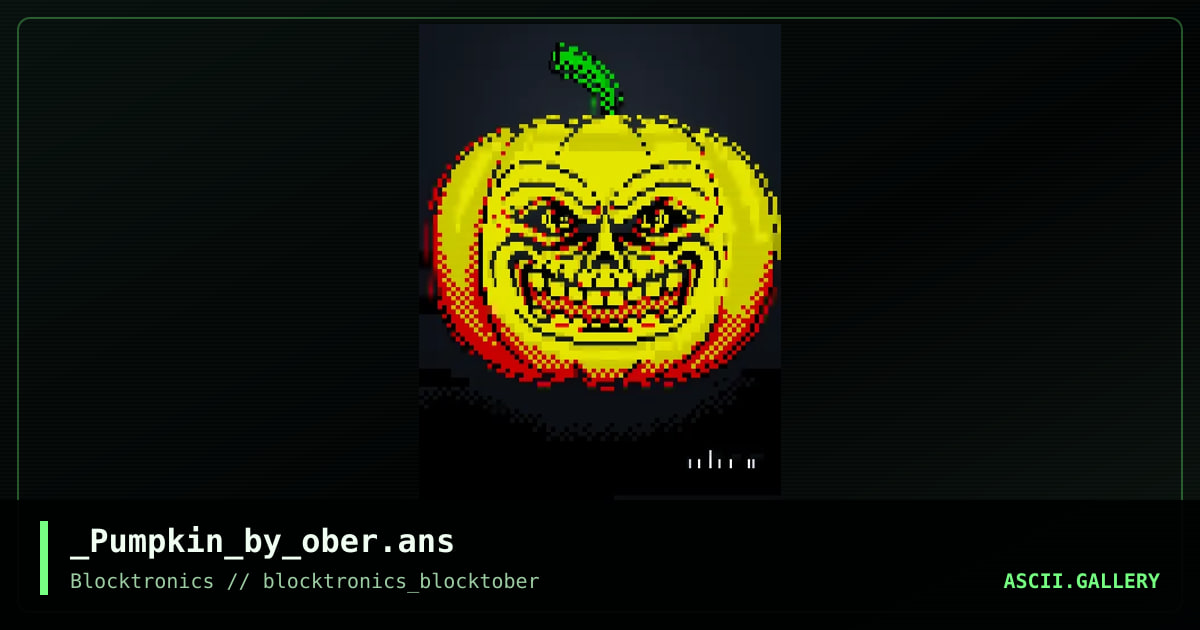 _Pumpkin_by_ober.ans, by ober, 2016