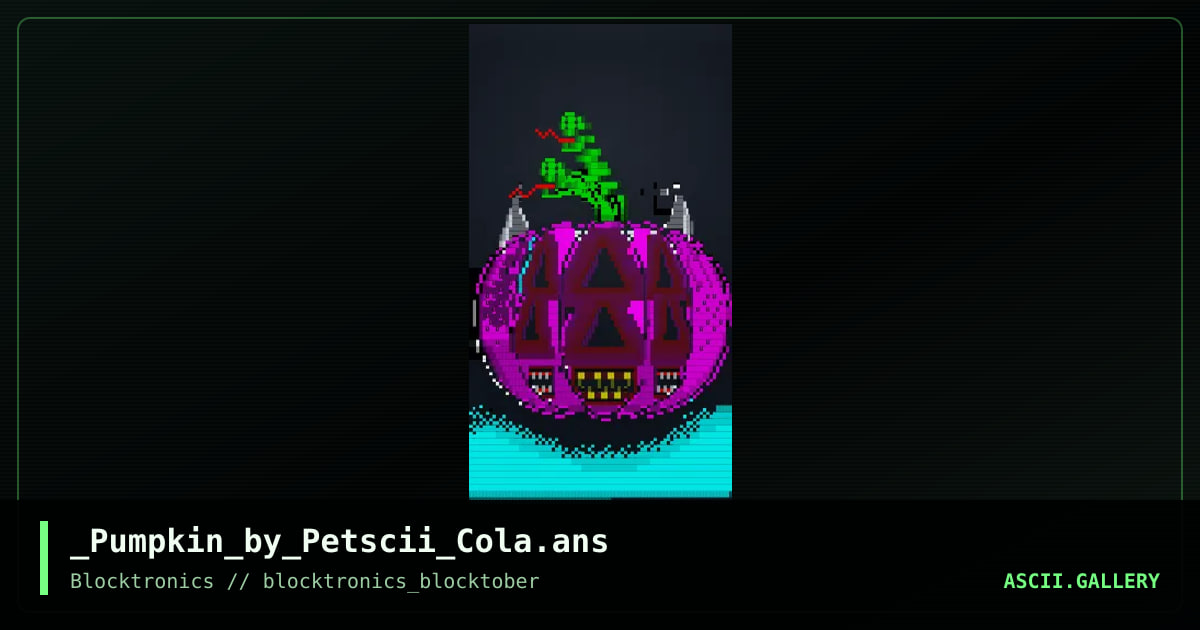 _Pumpkin_by_Petscii_Cola.ans, by petscii cola, 2016