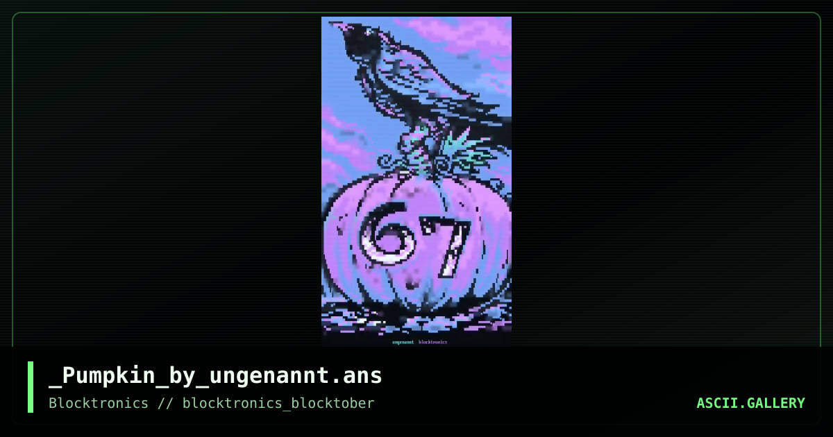 _Pumpkin_by_ungenannt.ans, by ungenannt, 2016