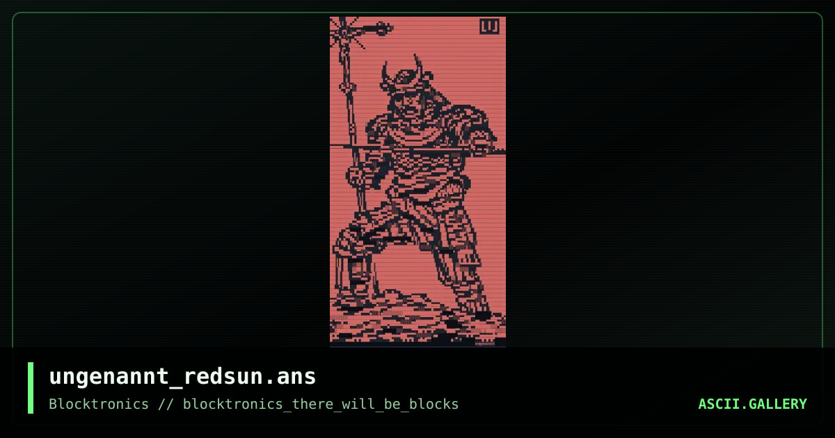 ungenannt_redsun.ans, by ungenannt, 2017
