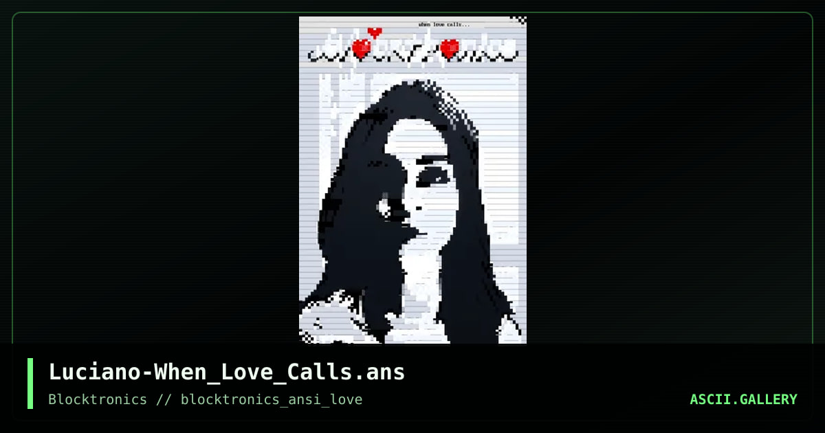Luciano-When_Love_Calls.ans, by enzo, 2017