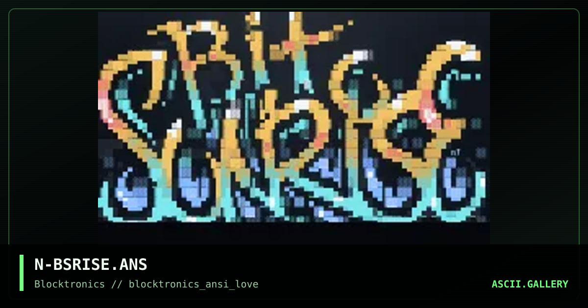 bit sunrise, by nail, 2017