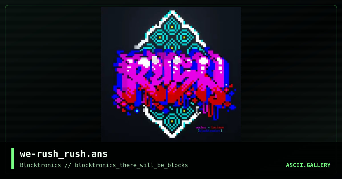 we-rush_rush.ans, by enzo, noches, 2017
