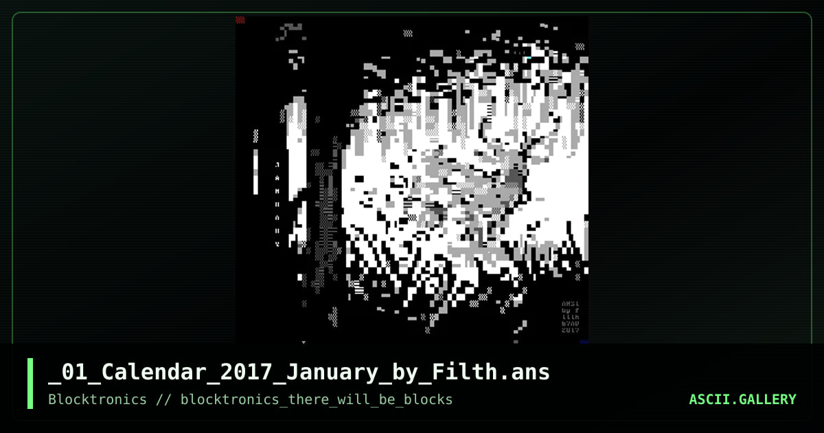 _01_Calendar_2017_January_by_Filth.ans, by filth, 2017