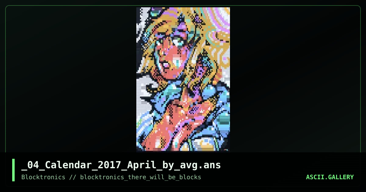 _04_Calendar_2017_April_by_avg.ans, by avenging angel, 2017