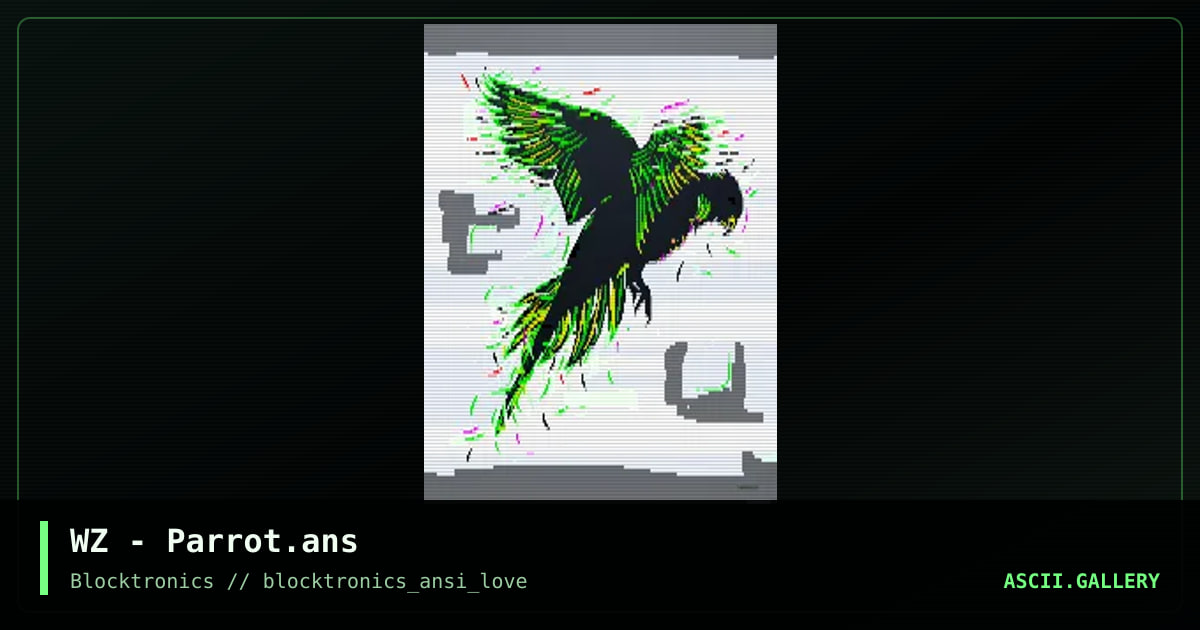 Parrot, by whazzit, 2017