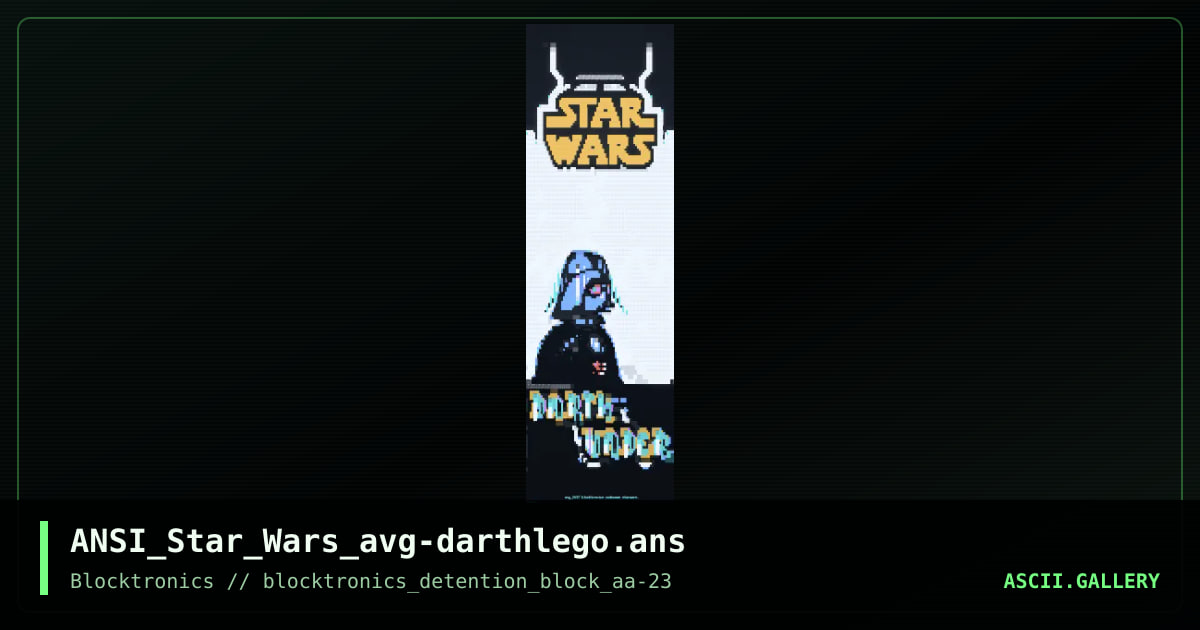ANSI_Star_Wars_avg-darthlego.ans, by avg, 2017