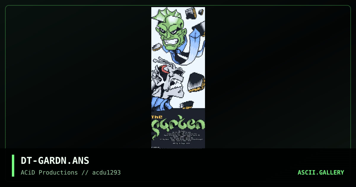DT-GARDN.ANS, by dr tongue, 1993