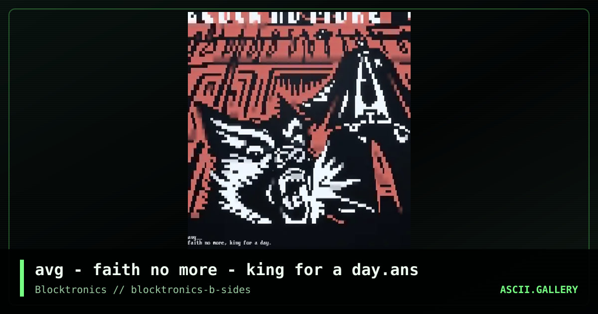 avg - faith no more - king for a day.ans, by avenging angel, 2017