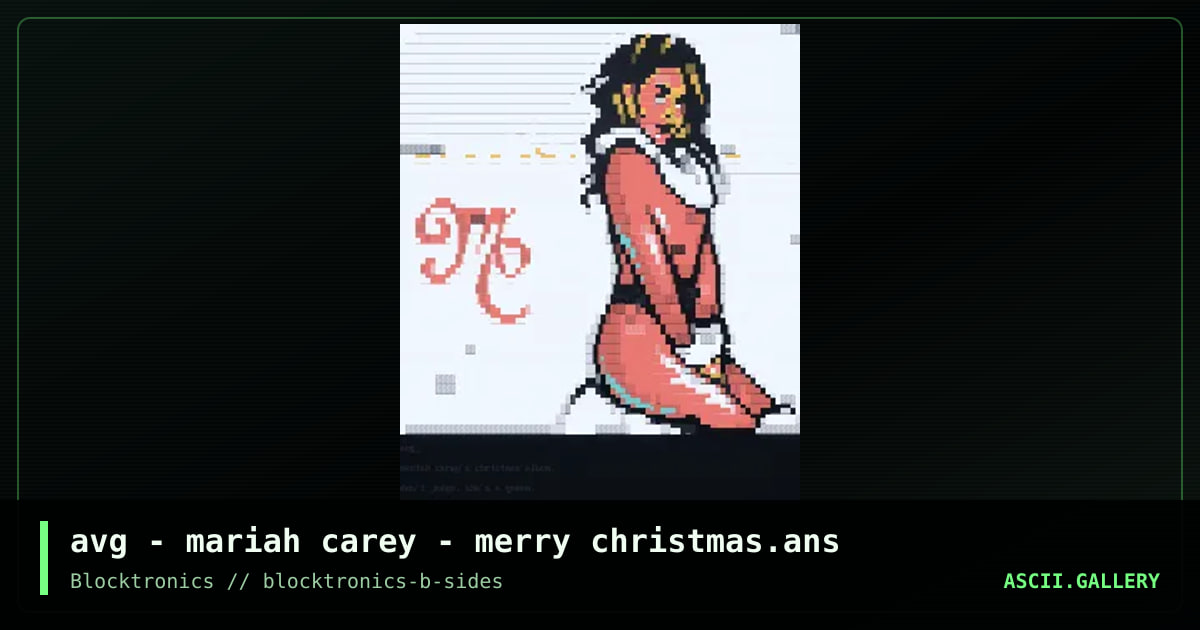 avg - mariah carey - merry christmas.ans, by avenging angel, 2017