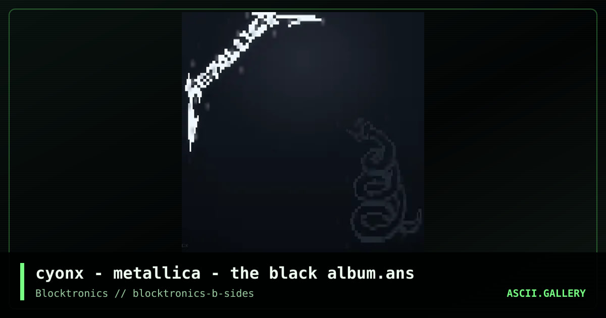Metallica (The Black Album), by cyonx, 2017