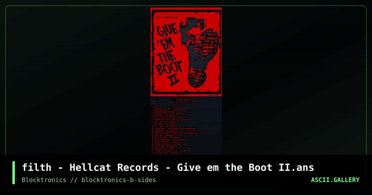 Give 'em The Boot II, by filth, 2017