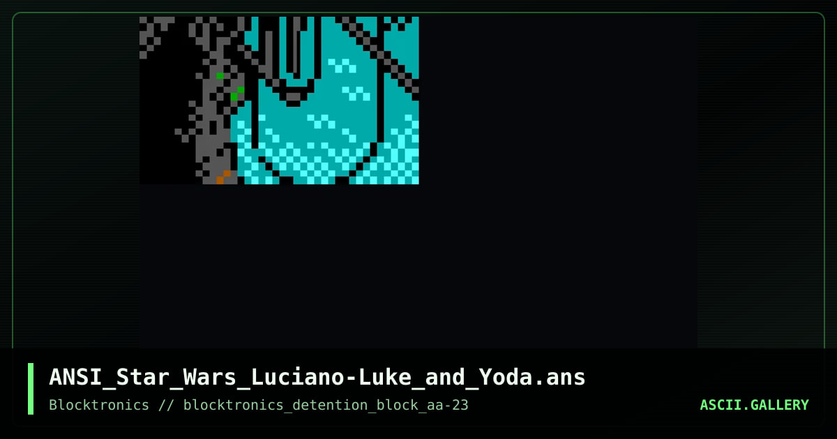 ANSI_Star_Wars_Luciano-Luke_and_Yoda.ans, by enzo, 2017