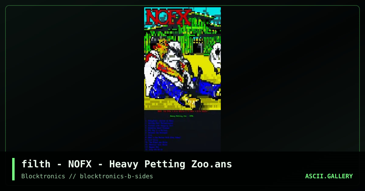 Heavy Petting Zoo, by filth, 2017