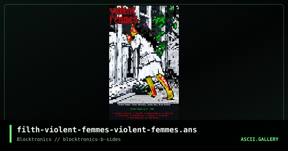 Violent Femmes (s/t), by filth, 2017
