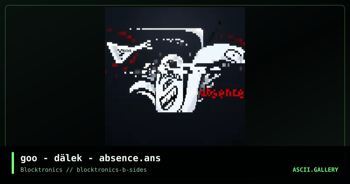 absence, by mypalgoo, 2017